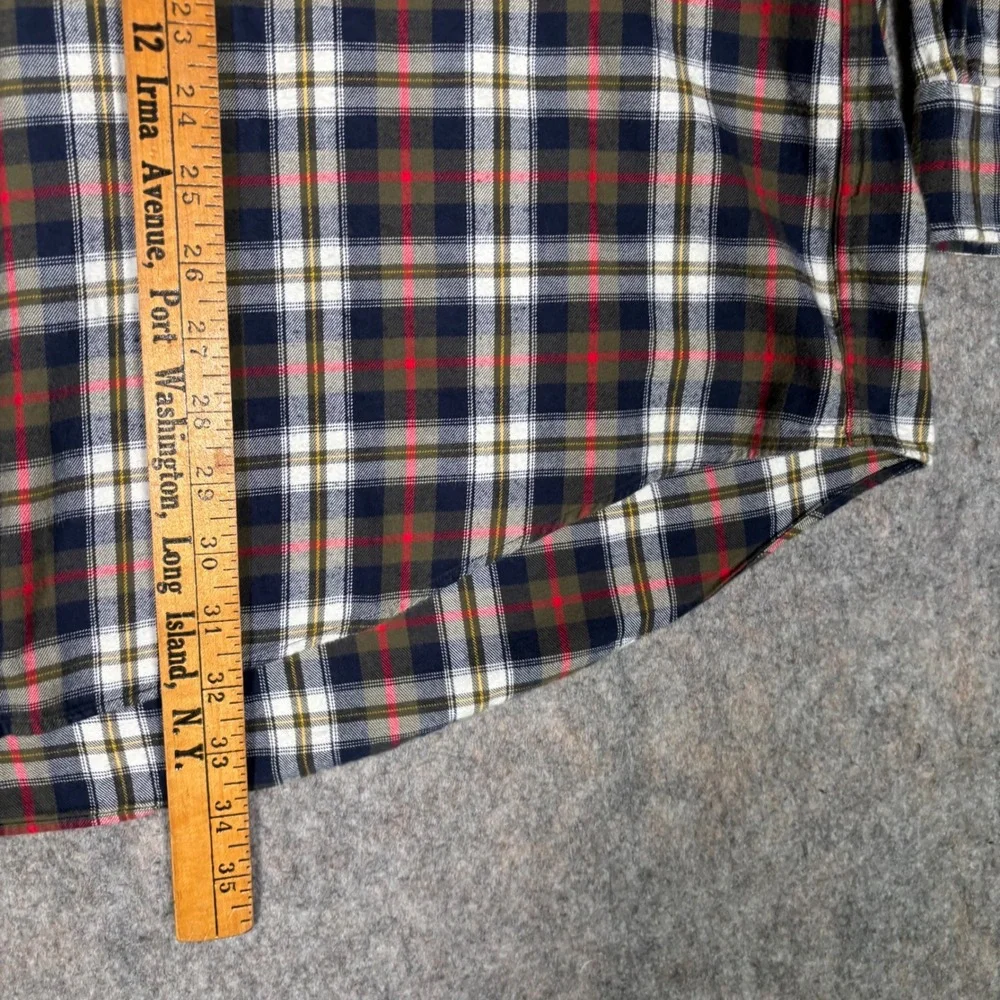 Brooks Brothers 346 Button Down Mens XXL Plaid Flannel Shirt Regular Fit